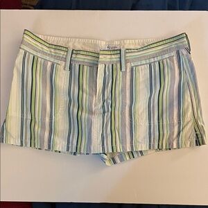 Abercrombie & Fitch Vintage Y2K Striped Skort - Green, Blue, White
